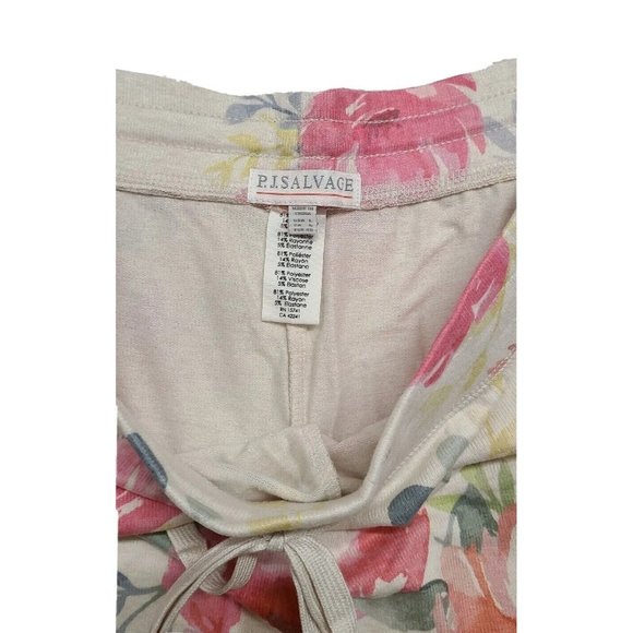 PJ Salvage Pajama Shorts Womens Large Happy Blooms Floral Print Loungewe… - Picture 7 of 9